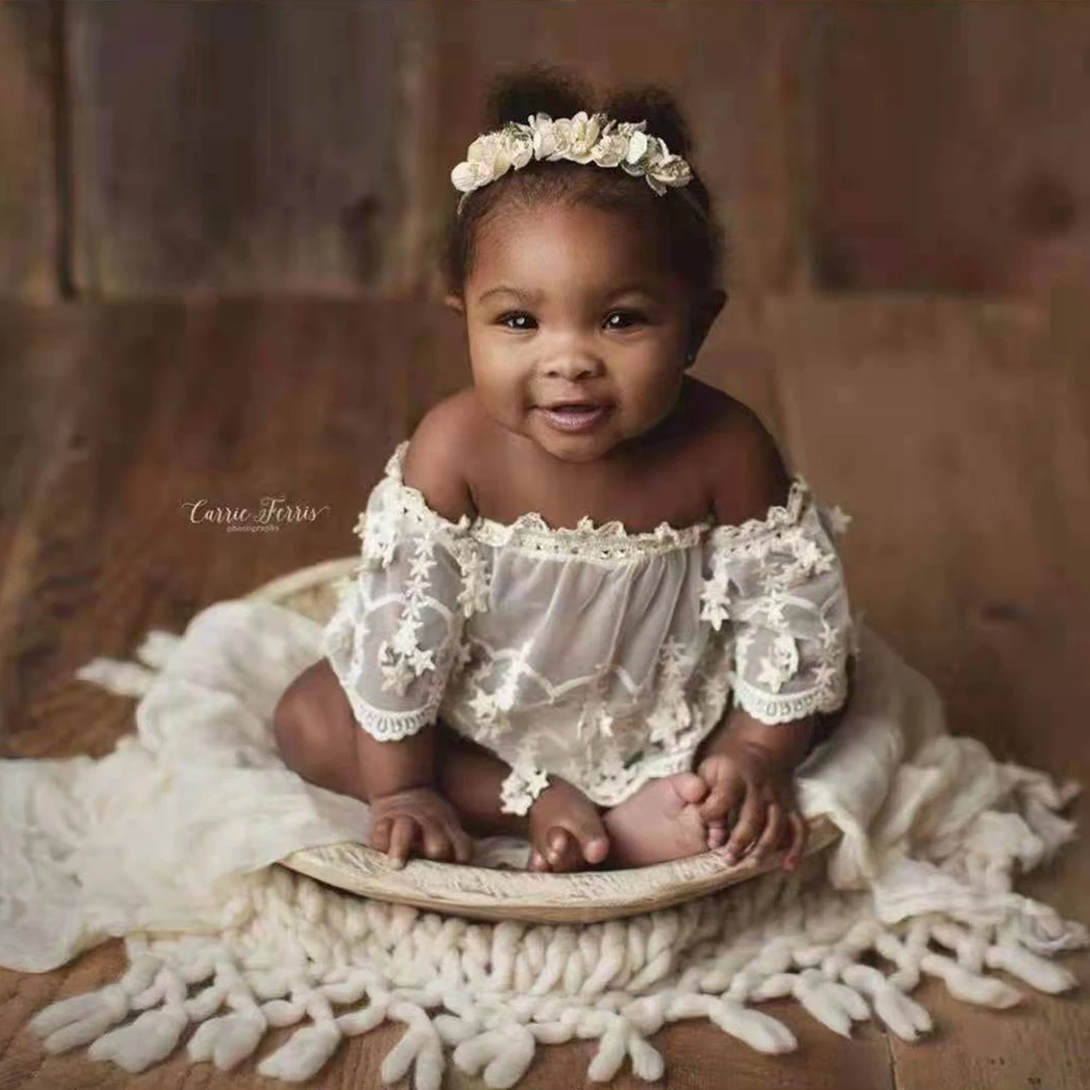 1 jahr Alten Baby Kleidung Mädchen Geburtstag Kleid Neugeborenen Fotografie Requisiten Liebsten Blume Spitze Rock Infant Schießen Foto Zubehör