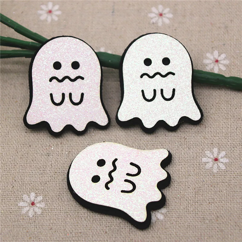 10pcs Non-woven patches Halloween Pumpkin/Bat/Ghost Felt Appliques for clothes Sewing Supplies diy craft ornament