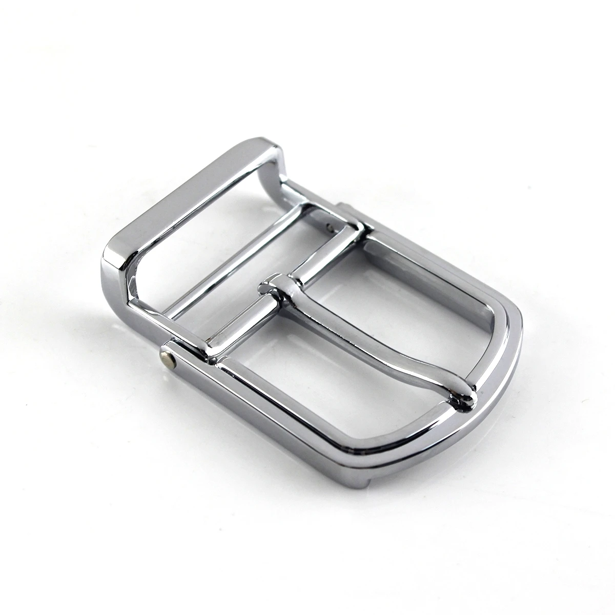 1pcs 35mm Metal Men/ Women\'s Belt Buckle Chrome Clip Buckle Rotatable Bottom Single Pin Half Buckle Leather Craft Belt Strap