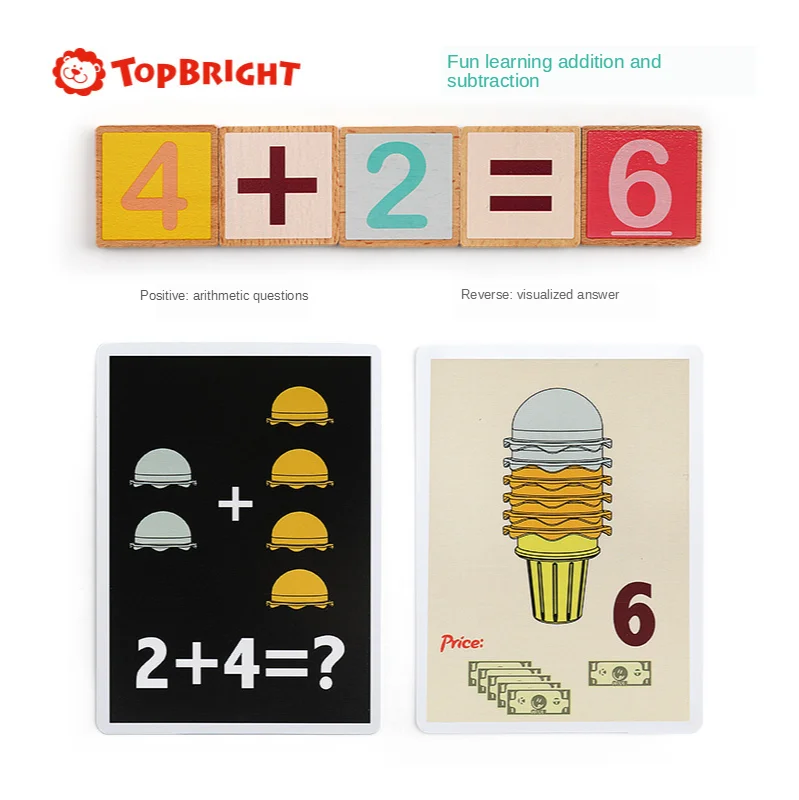 Top Heldere Math & Logic Multicolor Nummer Cognitieve Ijs Doos Kinderen Leren En Educatief Speelgoed Voor Kinderen 24M +