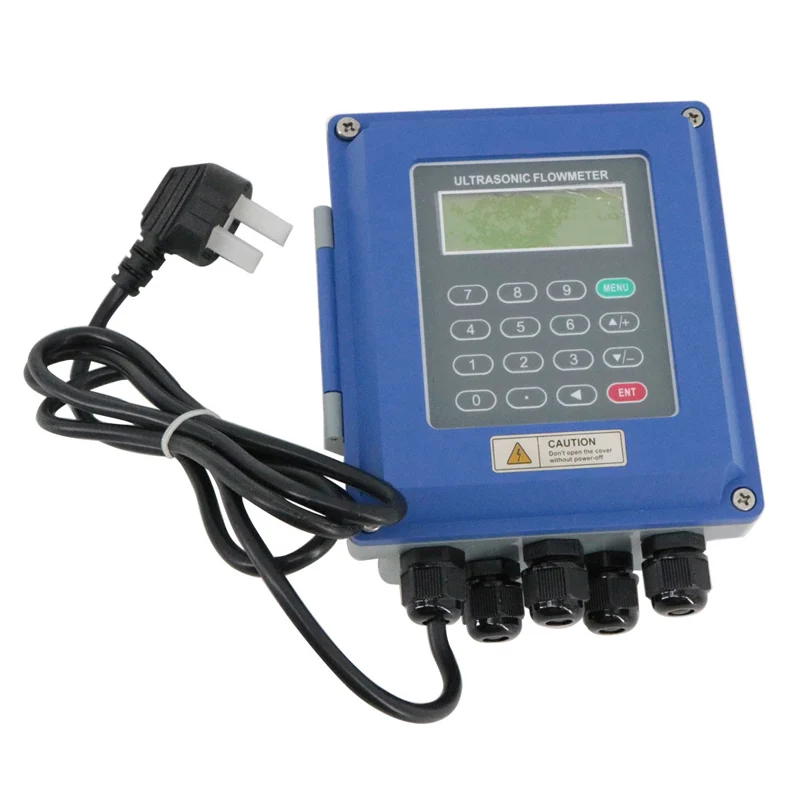 TUF-2000B Wall Mounted Water Flow Meter Transducer Optional SD Storage Clamp Sensor Digital Liquid Ultrasonic Flowmeter