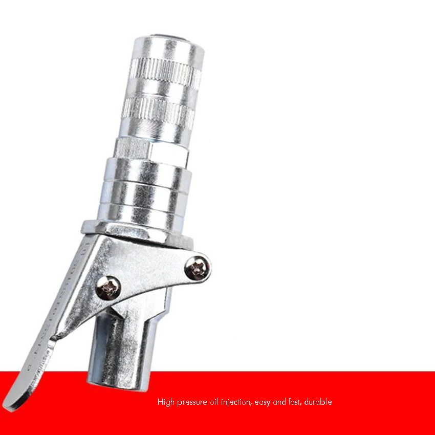 Grease Gun Coupler Quick Connect Attachment Silver Heavy-Duty Quick Release Grease Coupler, 3/ 4 Jaws, for Grease Gun