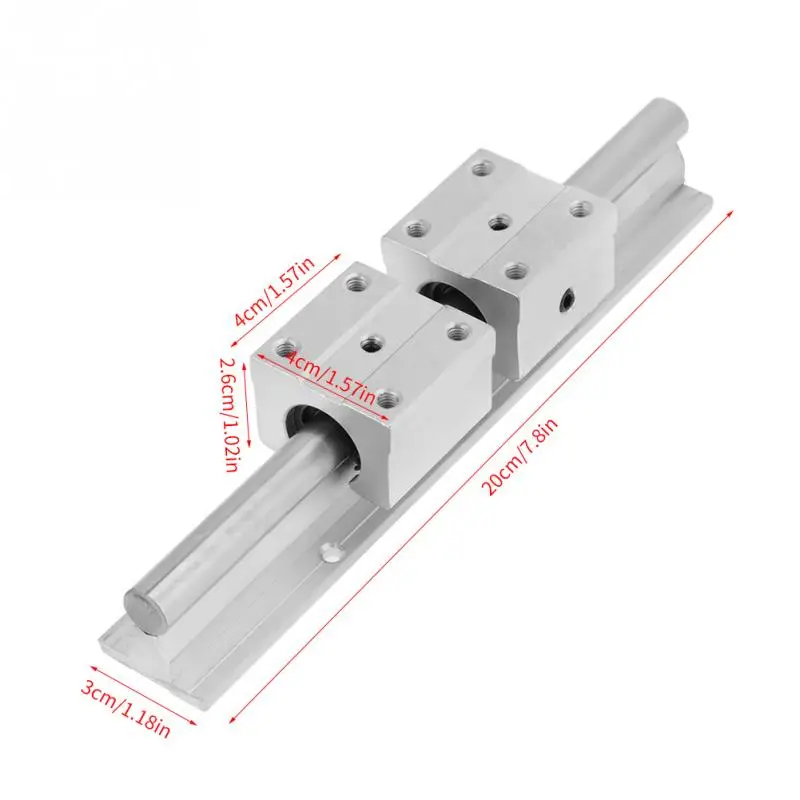 

2pcs SBR12 linear guide 800 1000mm ANY LENGTH 12mm Linear rails 4pcs SBR12UU Ball Bearing Block CNC Router