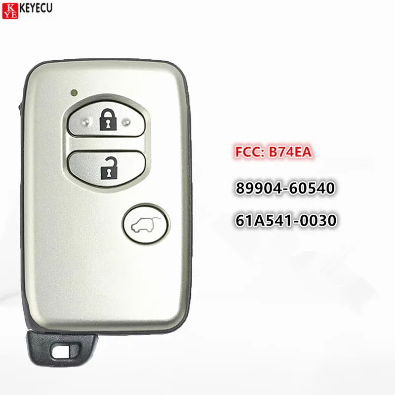 

KEYECU Unlocked for TOYOTA PRADO 2010 2011 2012 2013-2017 FCC: B74EA Board ID: 61A541-0030 433MHz Smart Key Proximity Remote