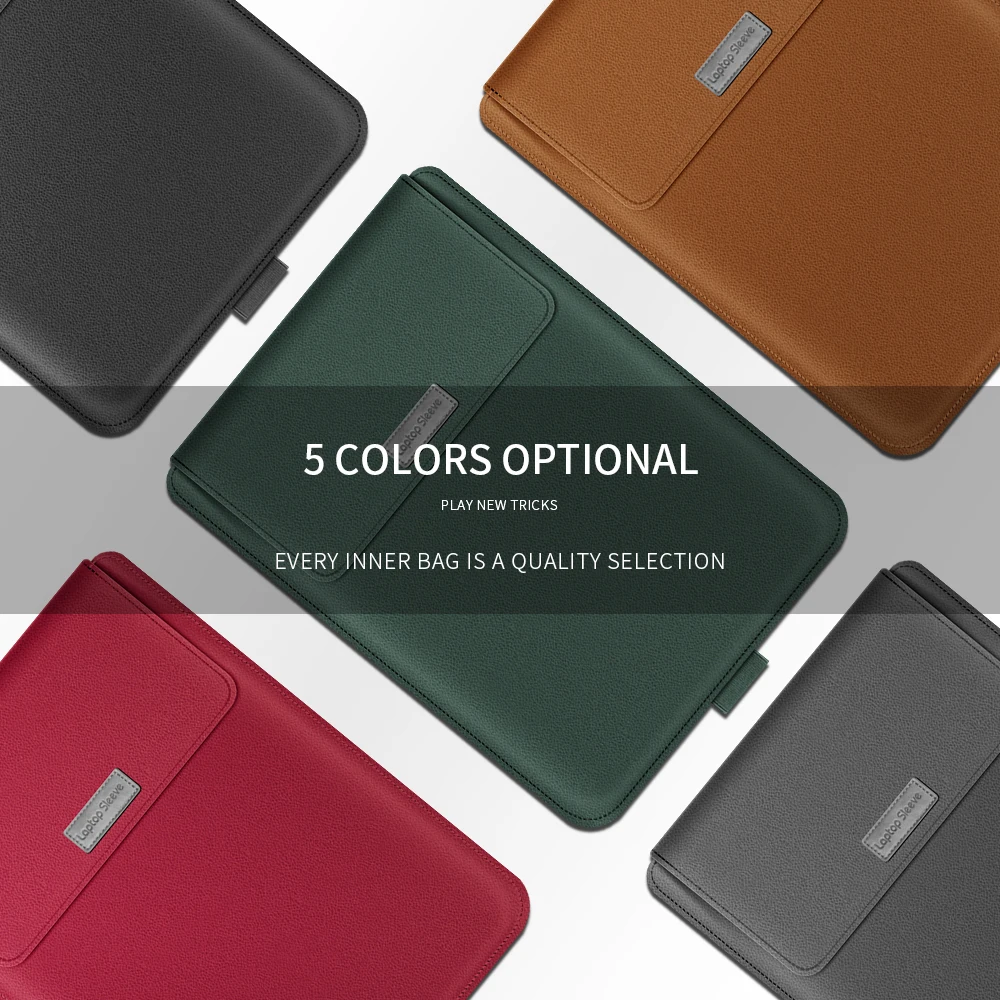 Funda con soporte de PU para Macbook Pro 16, funda para portátil 2023, funda para Macbook Air 13 2022 M2 Pro 13 14 15 12 11 Matebook Xiaomi Bag