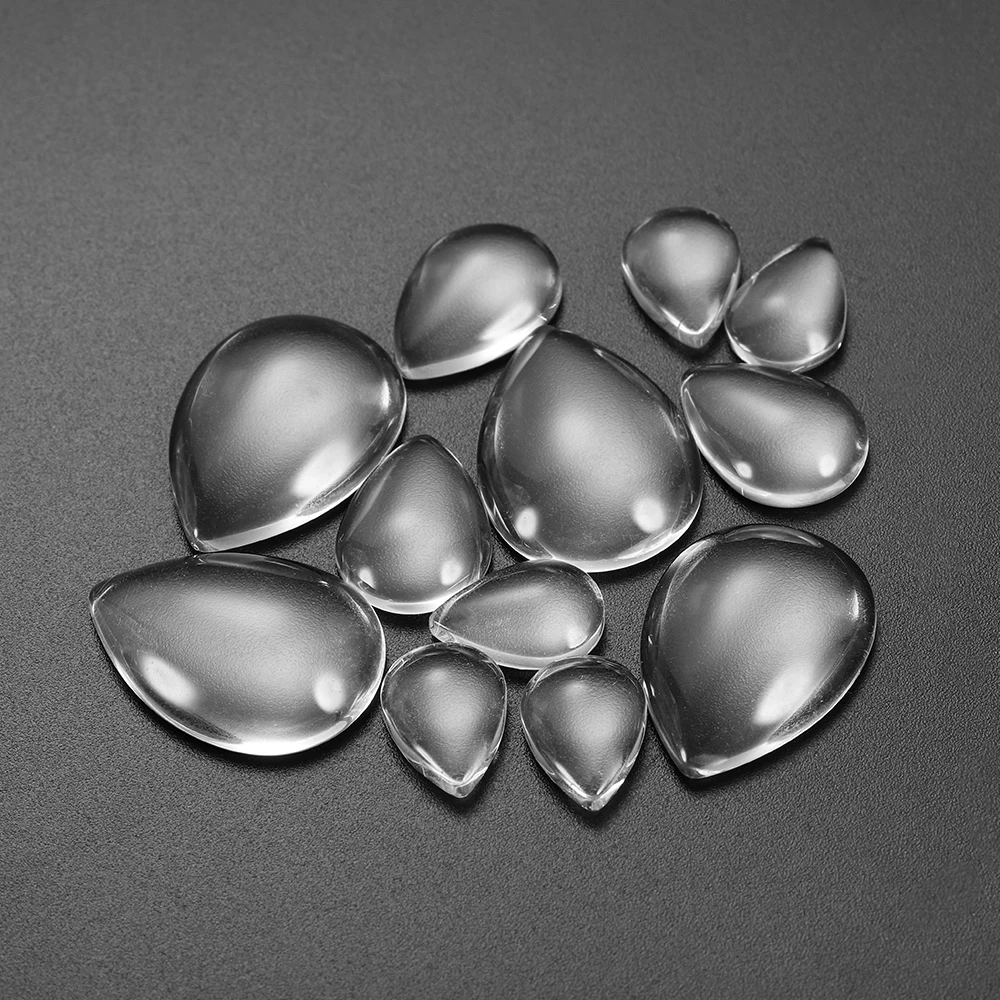 30pcs/lot 18x25mm Transparent Glass Cabochon setting DIY Drops Shape Cabochon Dome Cover For Jewelry Making Accessories Supplies