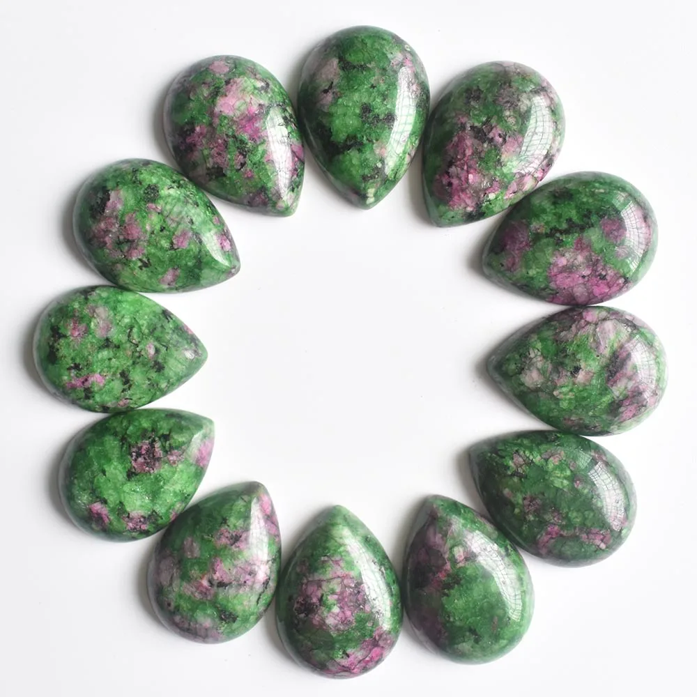 Kostenloser Versand 20 Stück/Lot Großhandel 25x18x6mm verschiedene Naturstein-Tropfenperlen CAB CABOCHON für DIY-Schmuckzubehör – Detail 13