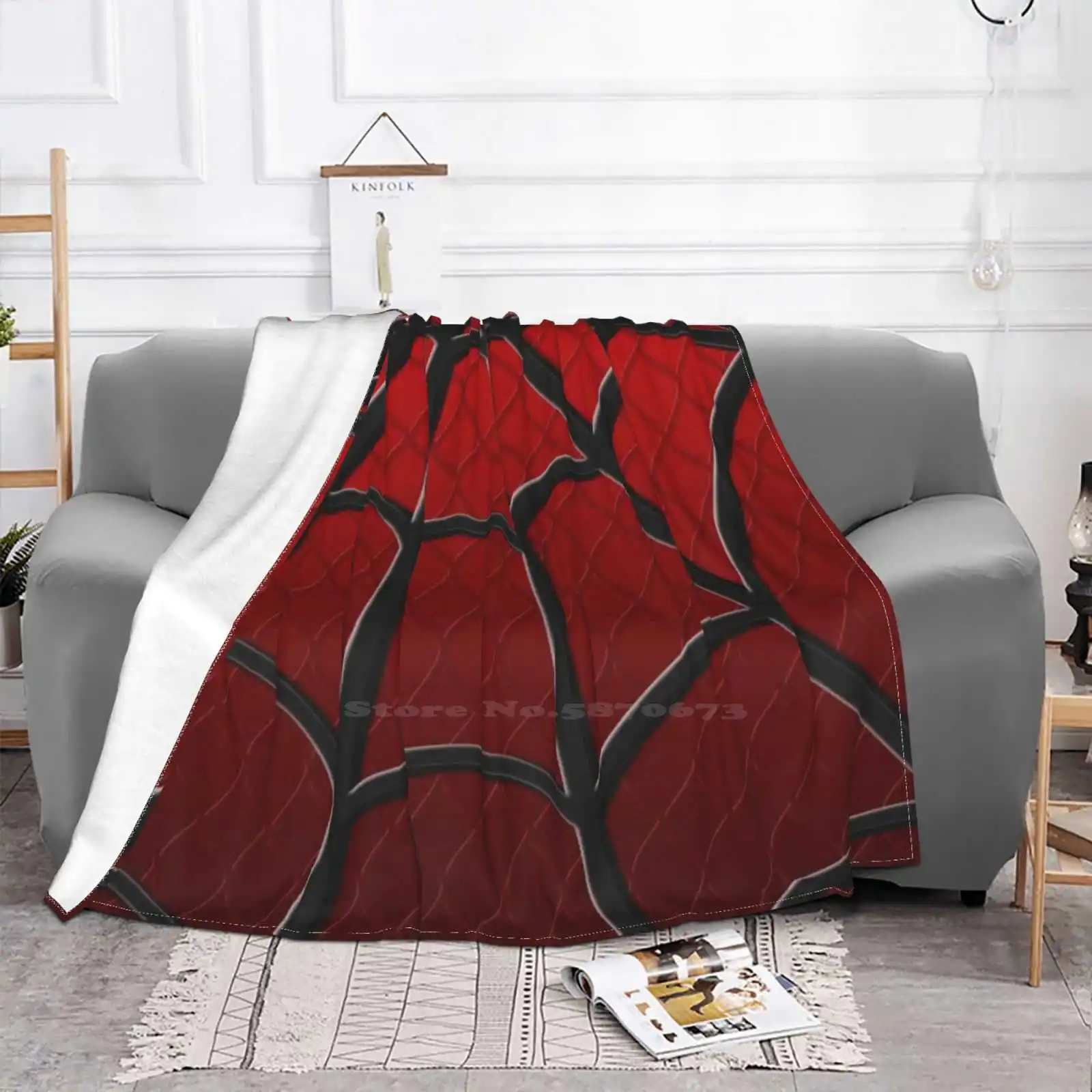 Spider Web ( Hq ) Best Selling Room Household Flannel Blanket Spider Spider Web The Human Spider Comics Comics Style 2020 Mens