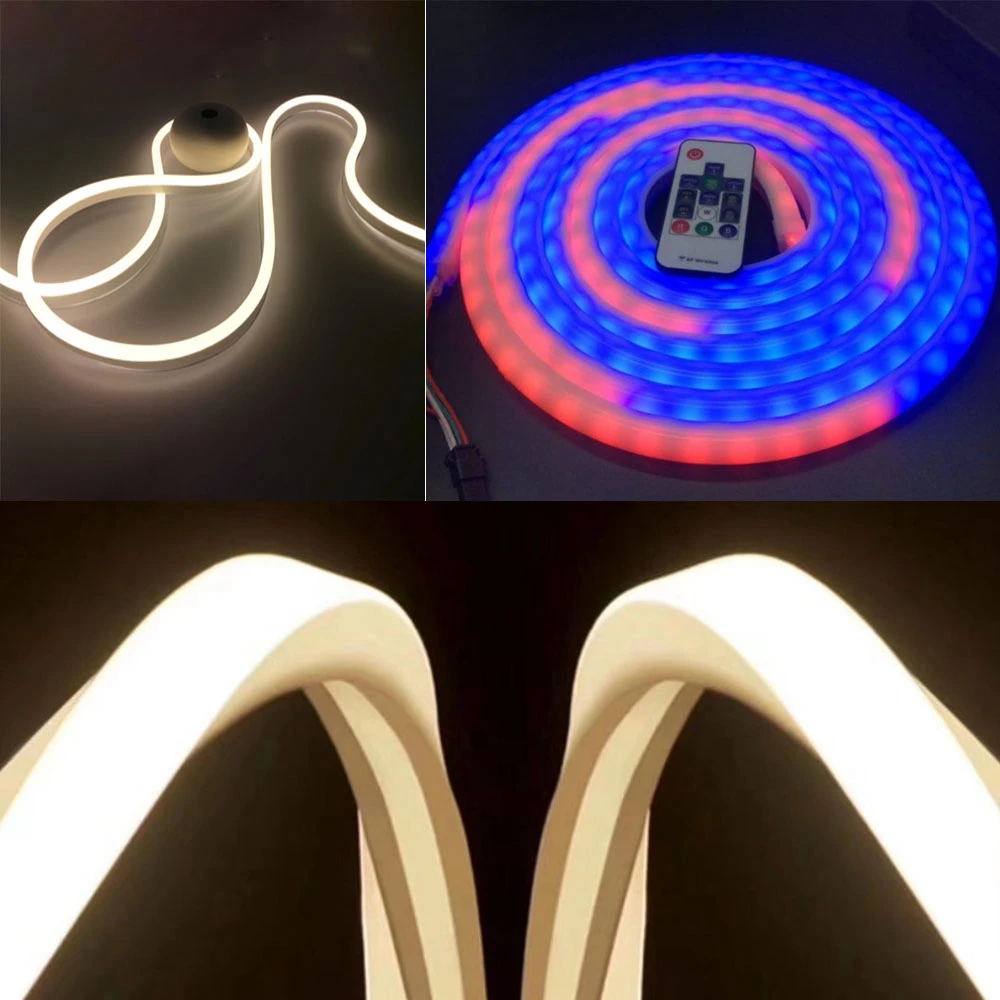 Imagem -05 - Impermeável Led Neon Corda Tubo Silicone Gel Flexível Light Strip Soft Lâmpada Tubo Ip67 Ws2812b Ws2811 Sk6812 Decoração