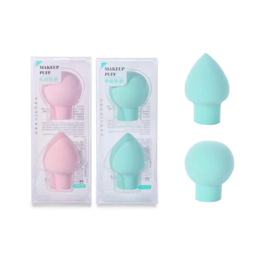 2ชิ้น/เซ็ตนุ่ม Hydrophilic ฟองน้ำแป้งพัฟแต่งหน้าพัฟเครื่องสำอางค์สำหรับสุภาพสตรีคอนซีลเลอร์ BB ครีมพัฟ