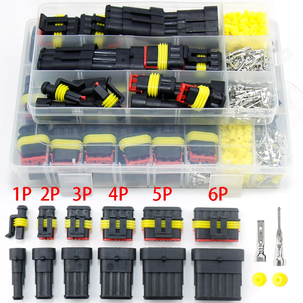 Waterdichte Connectoren Kit Automotive Draad Snelkoppeling Elektrische In Auto Bedrading Auto Afdichting Socket 1 2 3 4 5 6 pin Plug Kit Manier