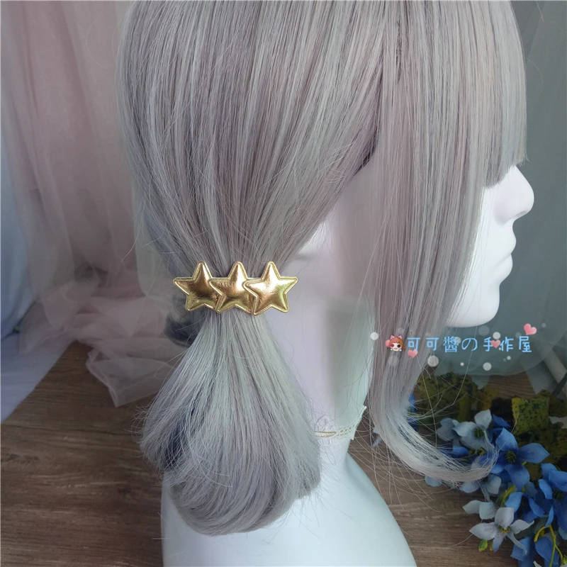 Lolita – douce sœur japonaise, douce fille, coiffure en forme de cœur, clip de bord, étoile perle chaîne, corde de cheveux, goth foncé loli