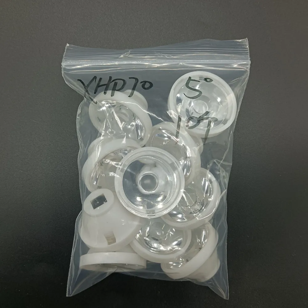 Cree xhp70,mkr 32.5,5個用のPmma光学LEDレンズ,LEDエミッターランプ,SMDレンズ,5度,25度,7070mm