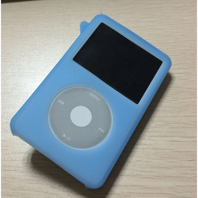 Silicone Skin Case Cover for Apple iPod Classic, 6th, 7th, 80GB, 120GB, 160GB, Video 5th, 30GB, Cover Holder, 10.5mm Thickness