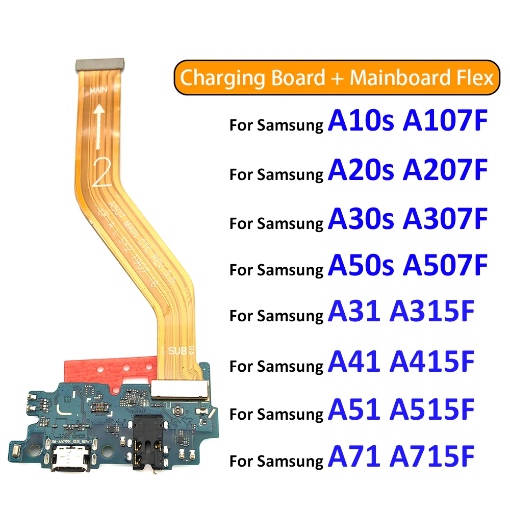 Nowy port ładowania USB Złącze płyty dokującej Główny kabel płyty głównej FPC do Samsung A10S A20S A21S A30S A50S A31 A41 A51 A71