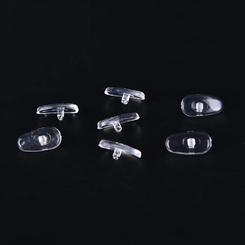 100PCS=50Pairs Oval Silicone Nose Pads On Glasses Embedding Cassette Anti-Slip Accessories For Frameless Eyeglasses