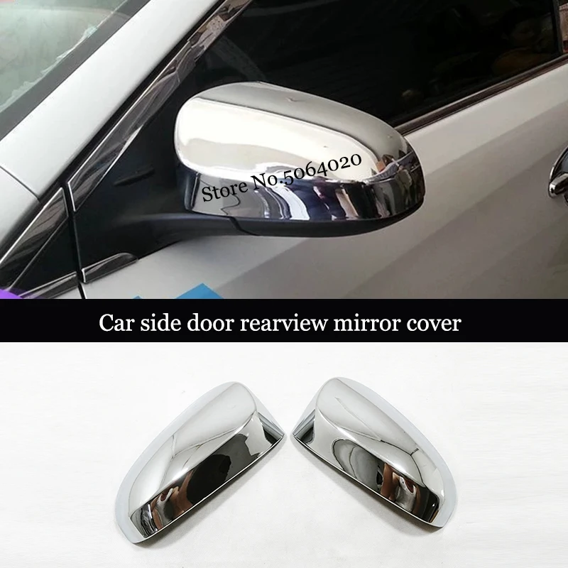 ABS Chrome Car Side Door Rear View Mirror Cover Trim Cap Garnish Molding Overlay For Citroen C1 2014 2015-2020 5door Hatchback