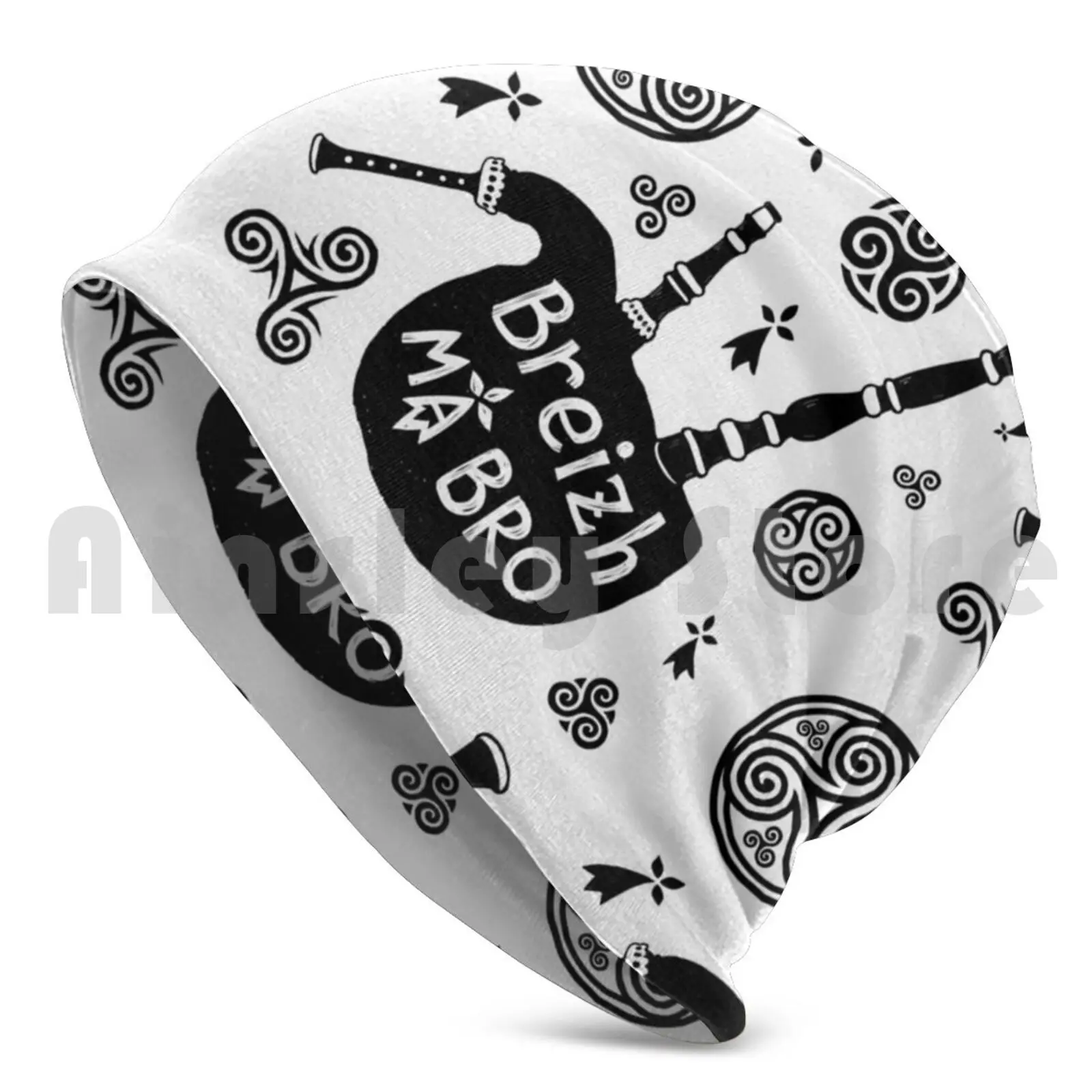 Breizh , Ma Bro! Beanies Pullover Cap Comfortable Bretagne Breton Breizh Ma Bro Brittany Cornemuse Biniou Triskel image 2