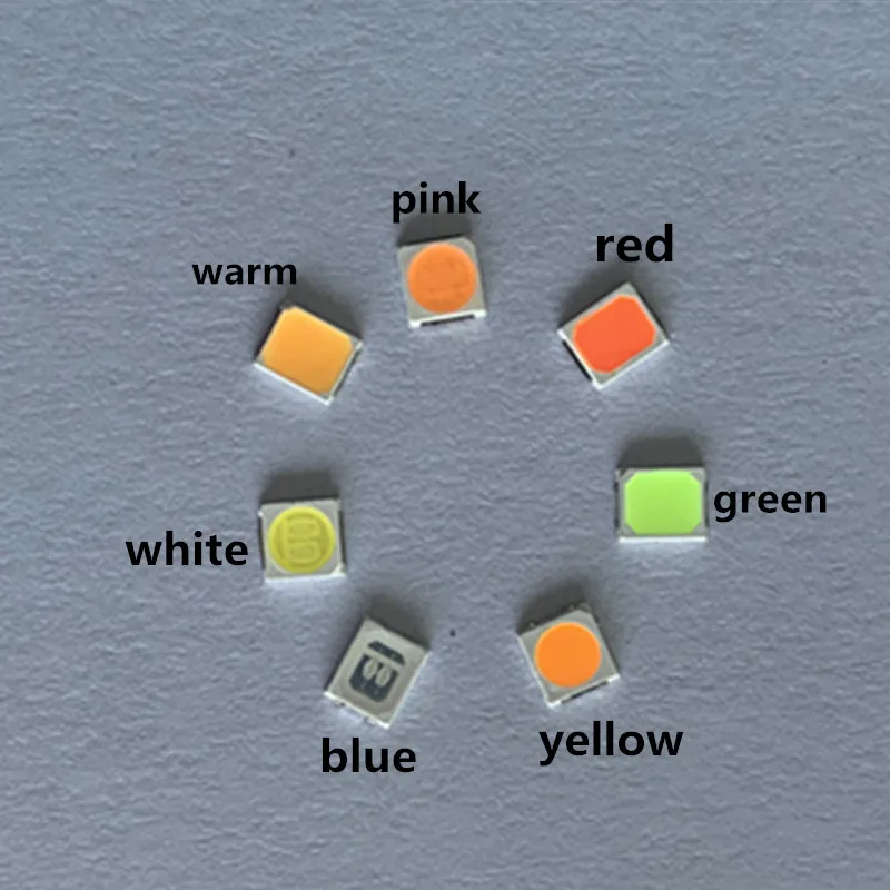 SMD LED Light-Emitting Diode Lâmpada Beads para Blubs, 2835, 3030, 0.2W, 0.5W, 1W, 3V, 6V, 9V, amarelo, vermelho, azul, verde, branco, 110 PCes