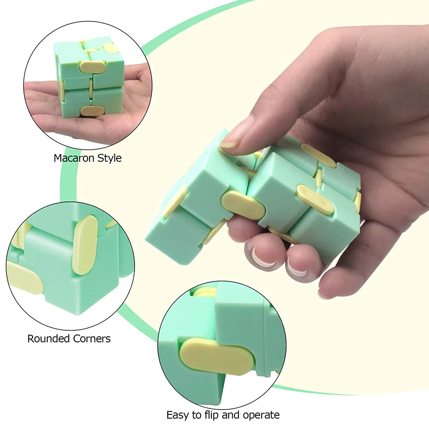 2021 Infinity Cube Magic Toys Mini Handheld Anti-stress Endless Cube Hand Flip Puzzle Toy for Anxiety Relief Trending Desk Gift