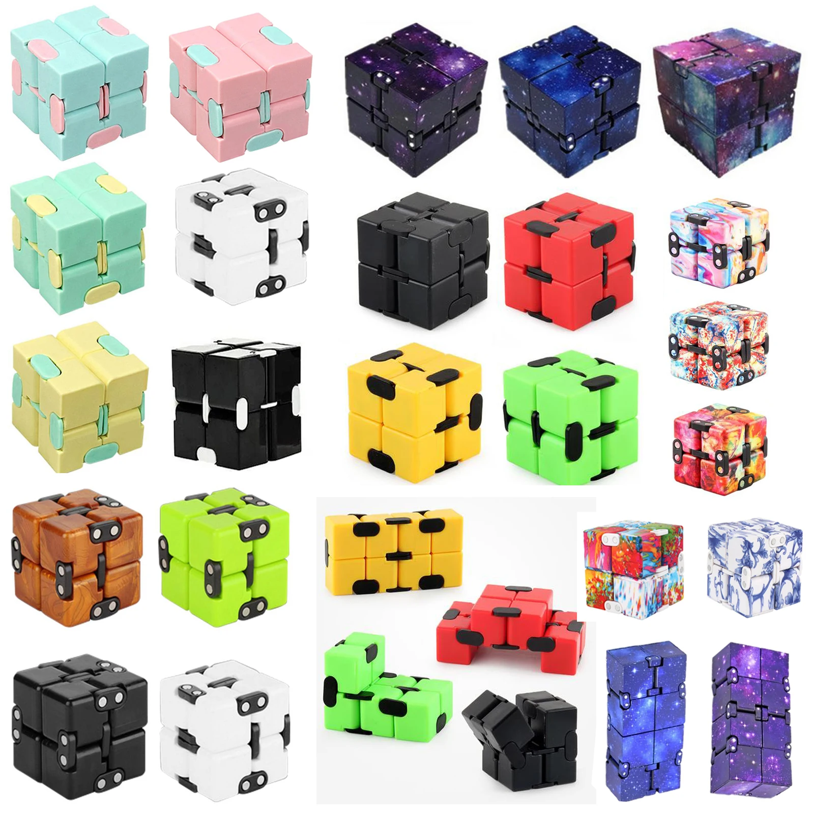 Fidget Toys Infinity Cube Puzzle Sensory Toy Children's Fingertips Decompress Portable Lightweight Magic Square Antistress Toys