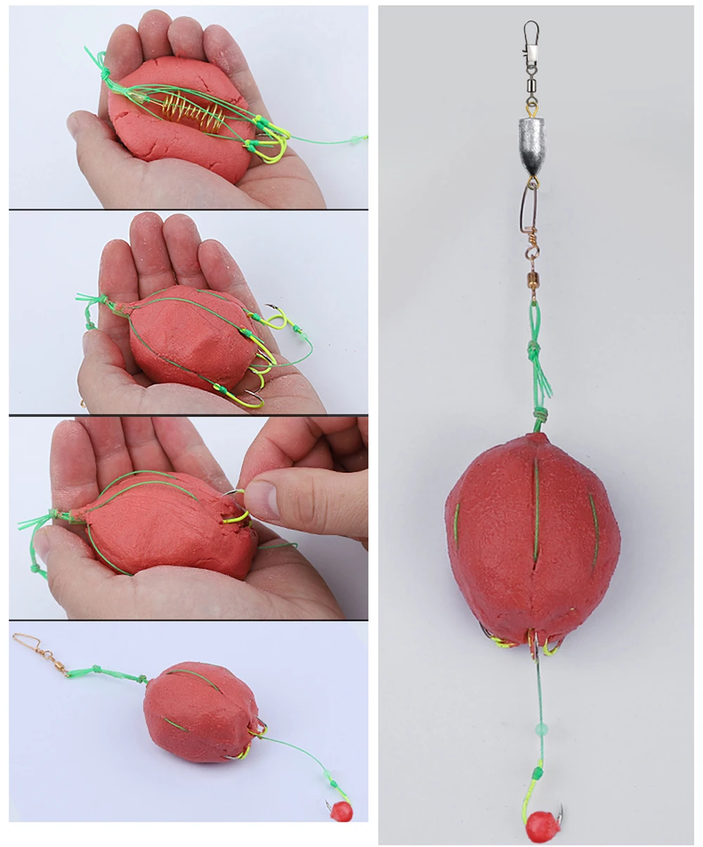 4pcs/Box Fishing Explosion Hook Anti-bottom Tied Hooks Iseni String Hook Sea Fishing Set Prevent Hooks Hang To Water Bottom