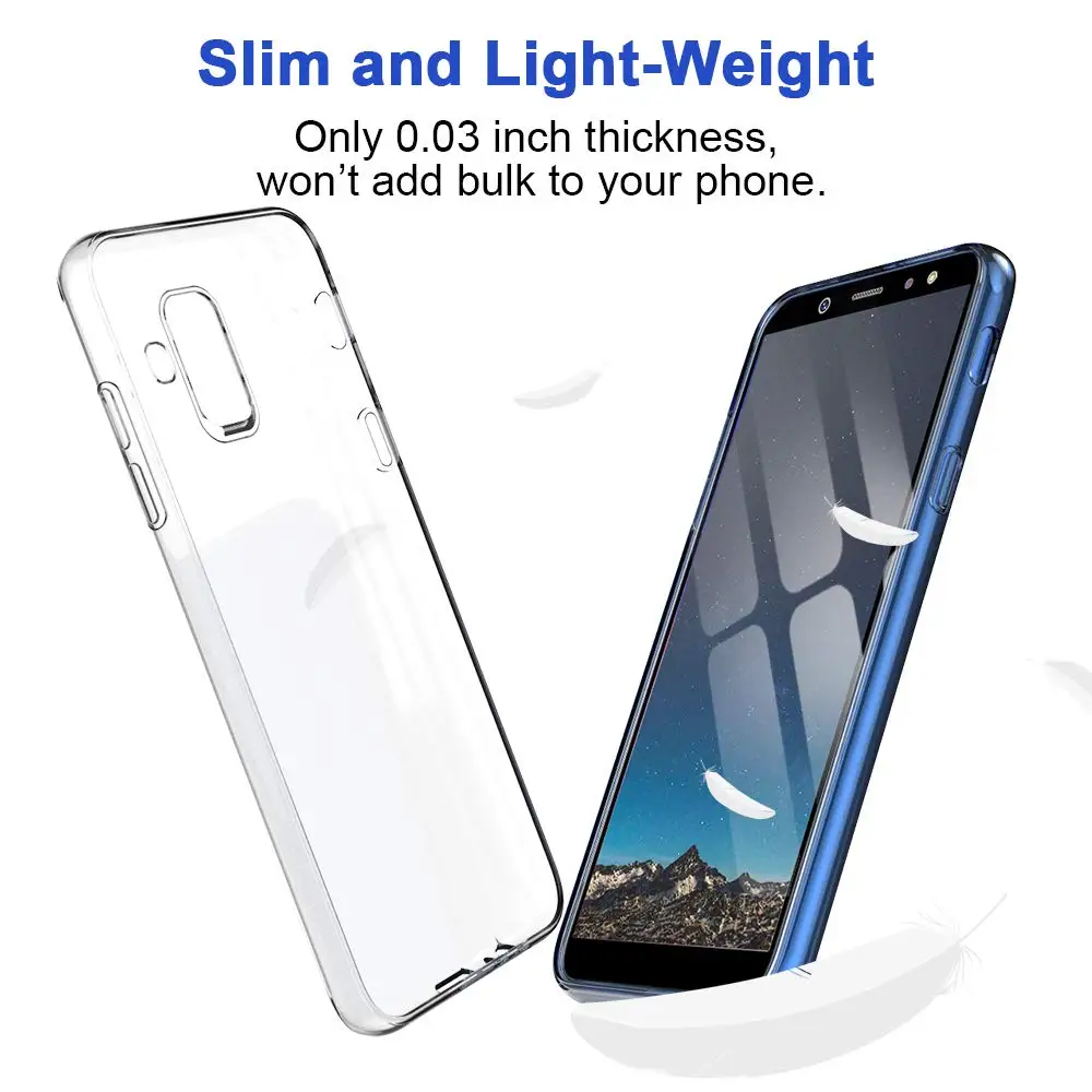 Ultra Thin Transparent TPU for Samsung Galaxy A6 A6Plus A6S 2018 Phone Case Back Cover Clear Silicone Fundas GalaxyA6 Plus Coque