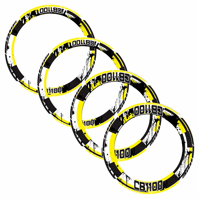 4 X Thick Edge Outer Rim Sticker Stripe Wheel reflective stickers Fit HONDA CB1100