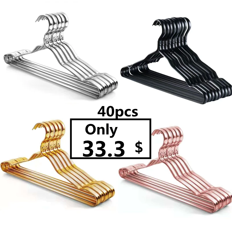 

40PCS Household non-slip Hangers Multi-functional Clothes Hanger Adult Clothing Store Drying Racks Home Hanging Organizers Cheap