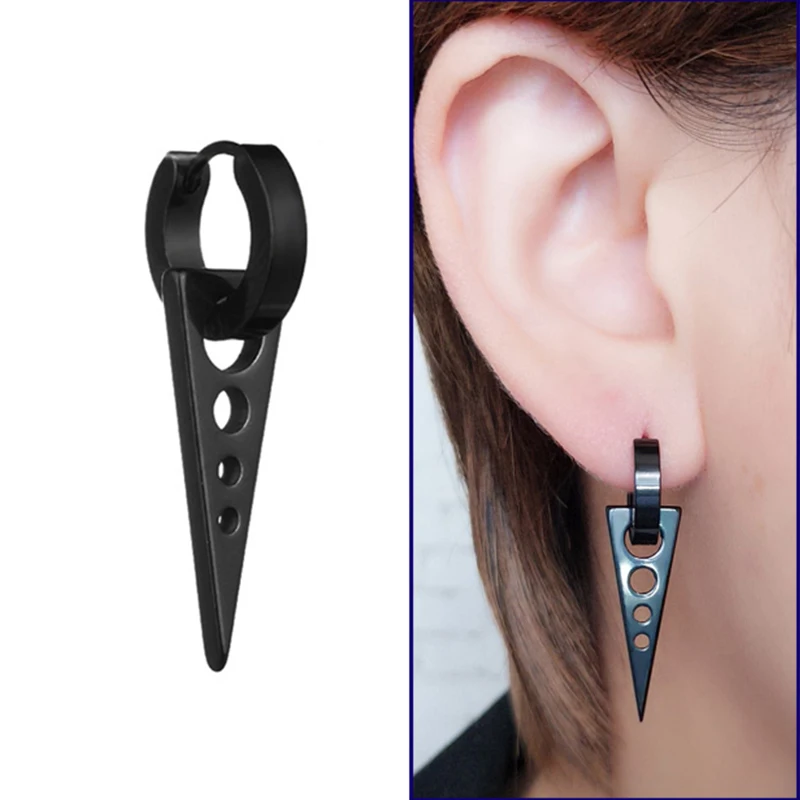 New Popular Collection 1 Pair Stainless Steel Ear Stud Cross Pendant Earrings For Men and Women Punk Gothic Jewelry Best Gift image 4