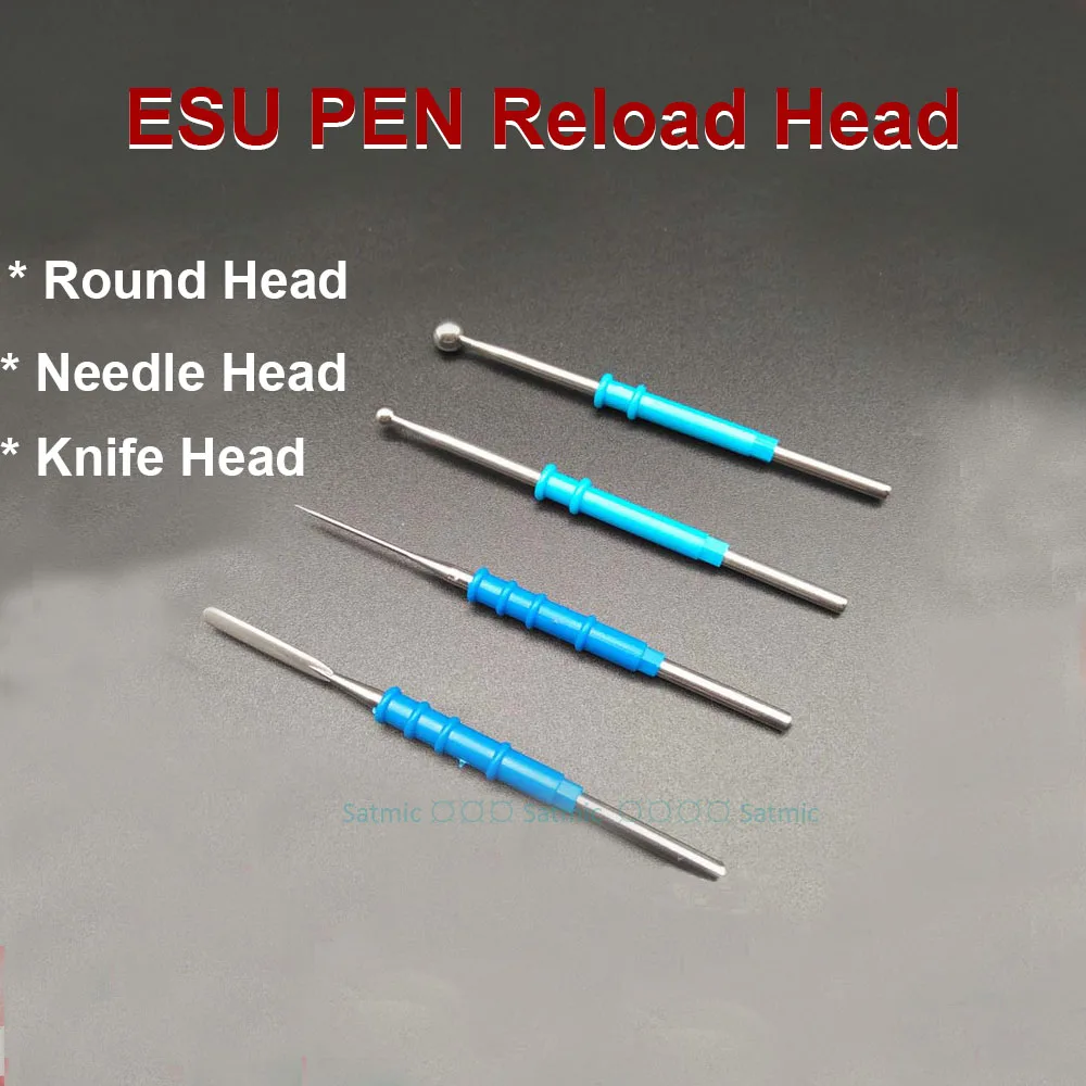 

10/3pcs Electrosurgical ESU Pencil Head Knife/Needle/Ball Shape Blade Head Blade Electrode 2.36*70mm ESU Pen Head