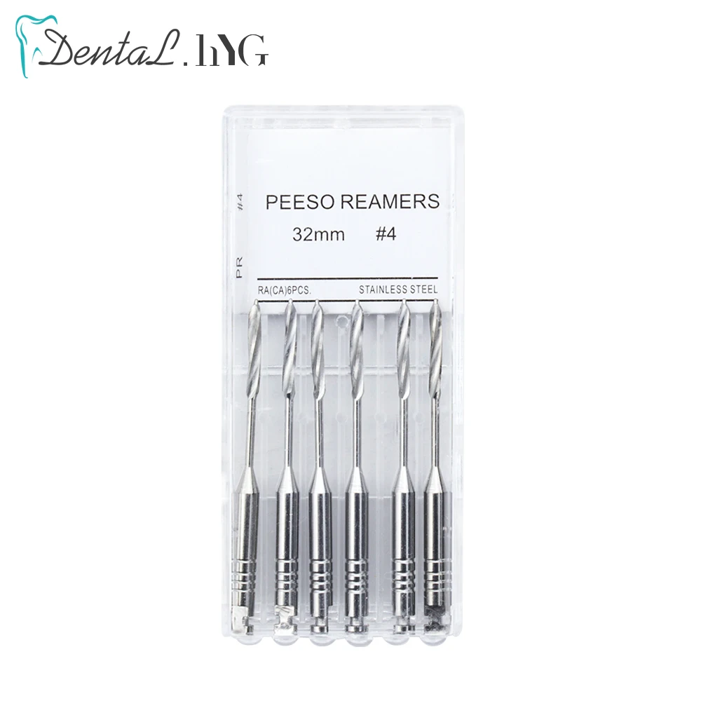 1 Pack(6pcs) Dental Peeso Reamer 32mm Endodontic Reamers Drill Burs Peeso Reamers Endo files largo Dentist Materials