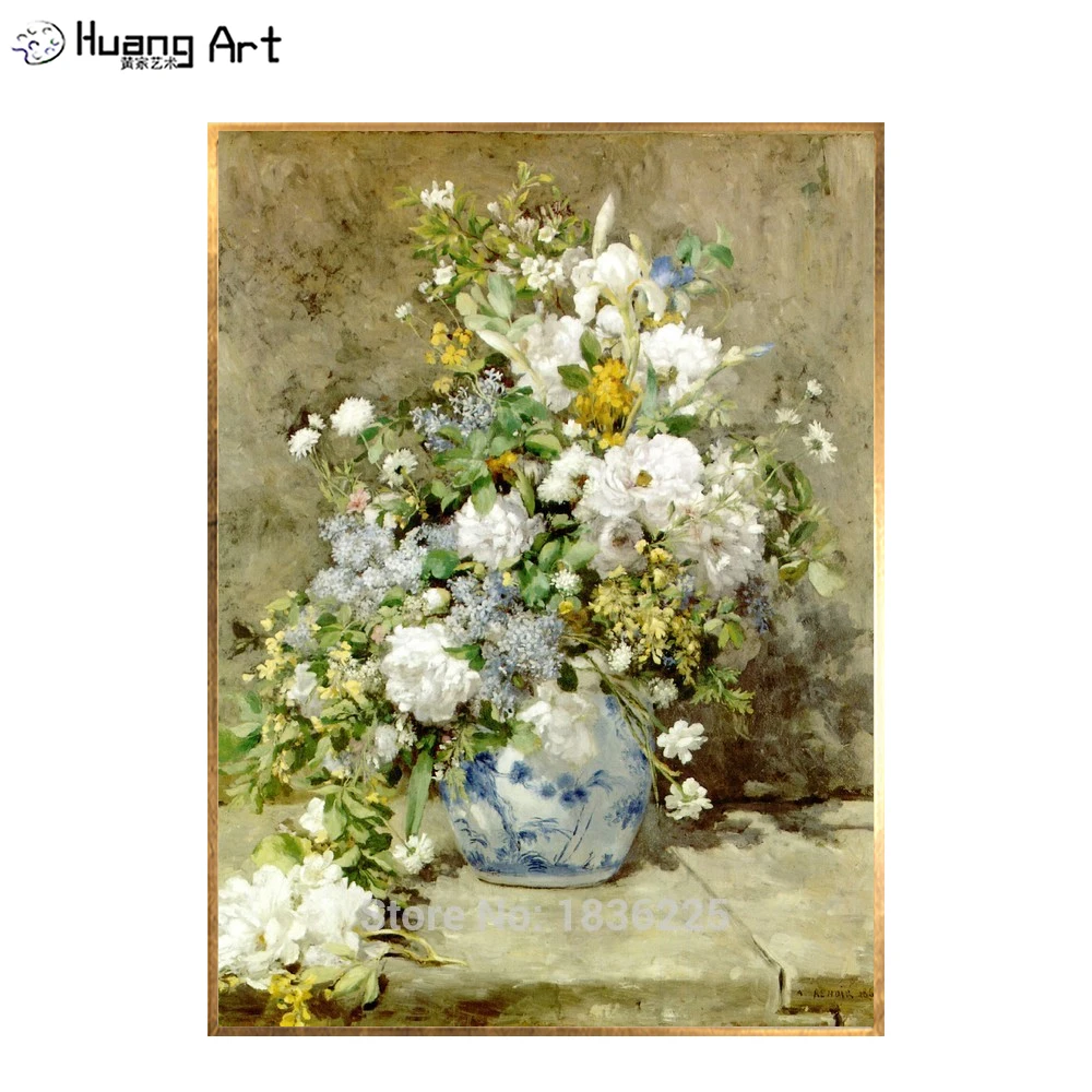Skill Painter Pure Hand Painted High Quality Classical Flower Painting for Wall Art Decor Realistic Impression Flowers Painting