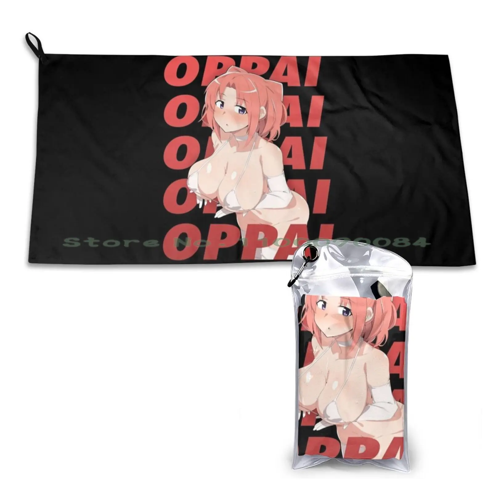 Sexy Oppai Anime Girrl Quick Dry Towel Gym Sports Bath Portable Waifu Ecchi Manga Sexy Anime Kawaii Tits Boobs Erotic Lewd