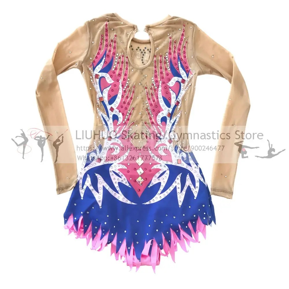 Rhythmic Leotards Dress Children girls Outdoor Artistic dress performance wear Professional Ballroom Ballet teens Dance leotards