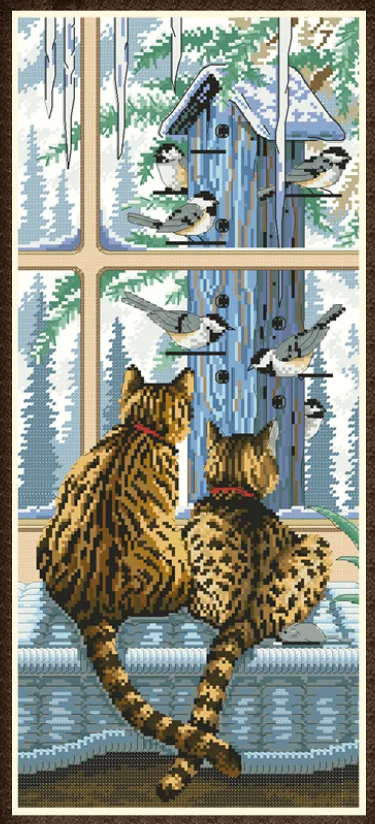 

DIM03887 Fun Cross Stitch Kits Package Greeting Needlework Counted Kits New Style Joy Sunday Kits Embroidery Cross-stitch Set