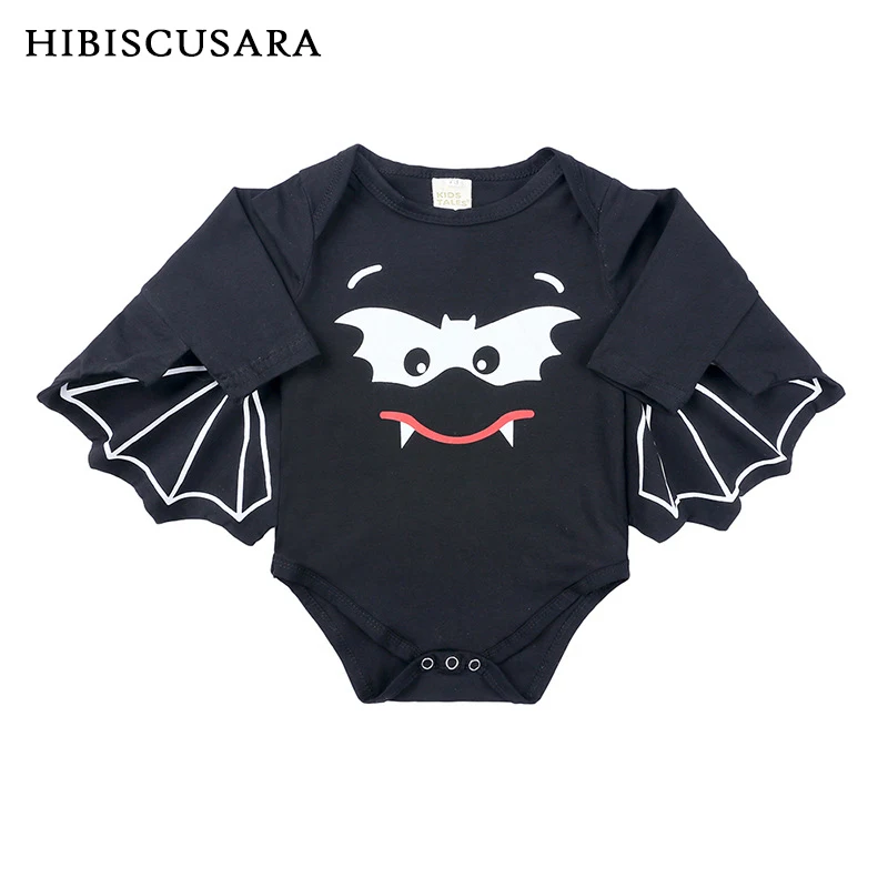 Cute Baby Clothing Cotton Rompers Bat Infant Jumpsuit With Wings Infant Halloween Costumes Full Sleeve Romper