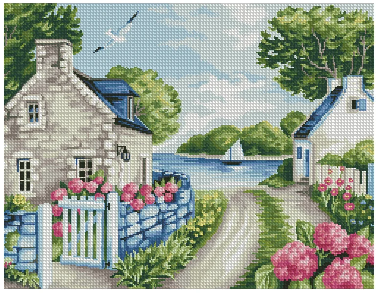 

Beautiful Garden Top Quality Cross Stitch Kits 14CT Unprinted Sewing kit Embroidered Art Handmade Home Decor