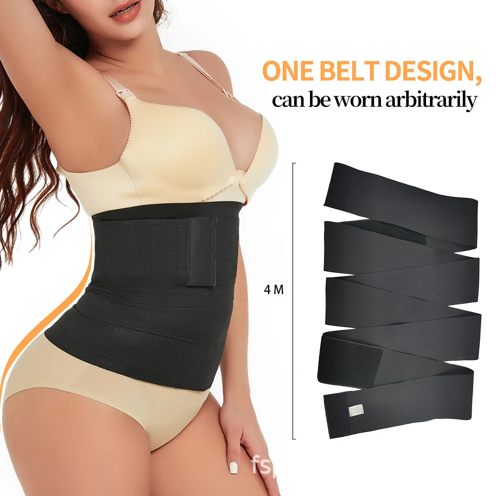 Waist Trainer Body Shaper Snatch Me Up Bandage Wrap Women Slimming Stretch Bands Lumbar Support Invisible Adjustable Wrap