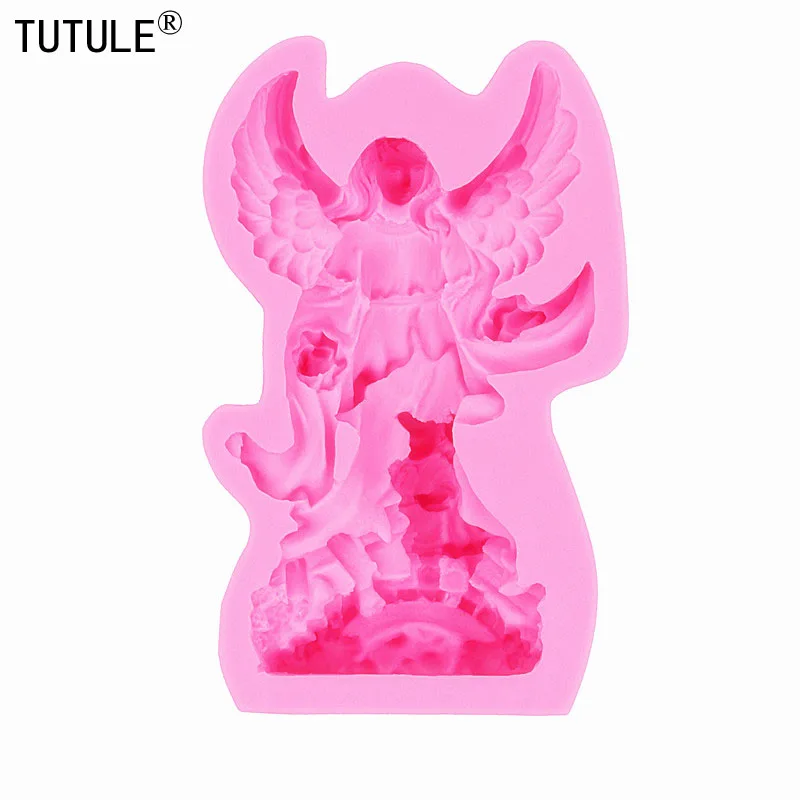 Wings girl beautiful cherub silicone mold , crafts ornaments plaster aromatherapy ornaments drip molds clay molds