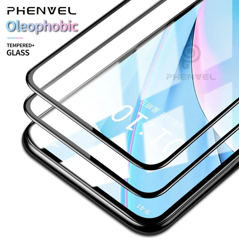 Protective Glass For Xiaomi Mi 10T Pro Oleophobic Screen Protector For Xiomi 10T Lite Full Cover Tempered Glass