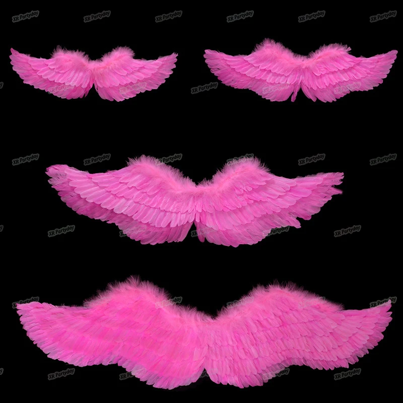 Angel Princess  Plush Feather Wings Photo Props Stage Performance Wedding Party Halloween Holiday Decoration Woman Girl Easter