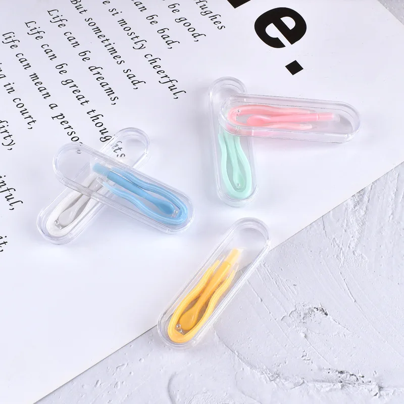 1Set Contact Lenses Tweezers Suction Stick Contact Lens Inserter Remover Tool Eyewear Accessories Random Color