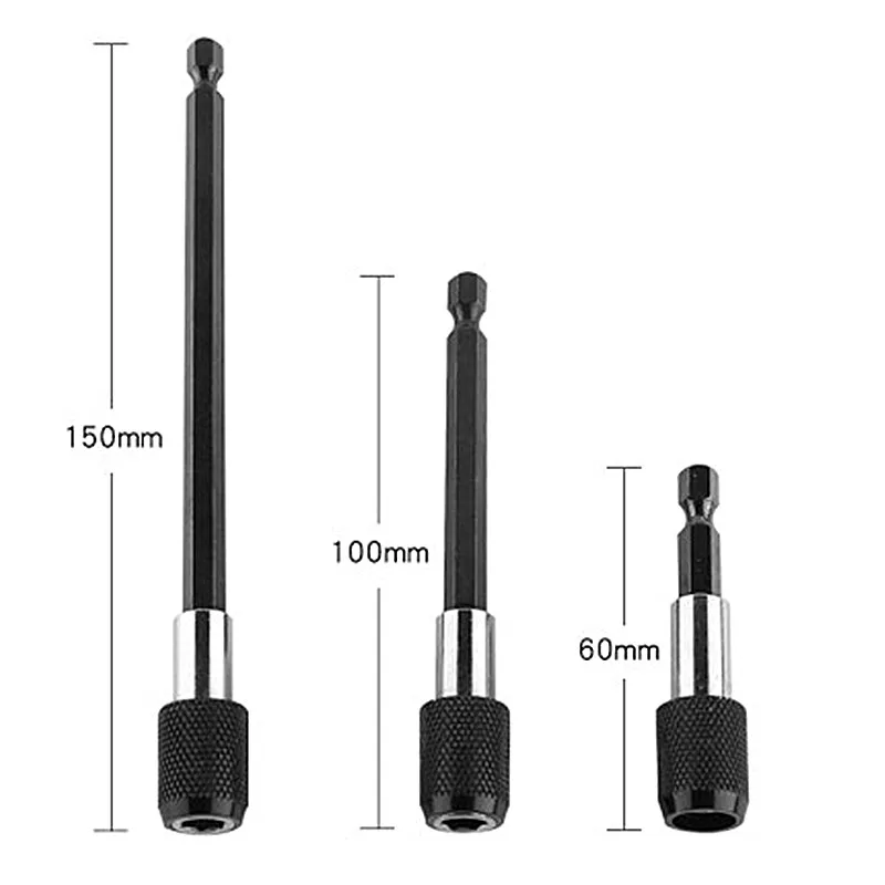 1pc 60mm 100mm 150mm 1/4 Inch Hex Shank Quick Release Screwdriver Bit Holder Extension Bar