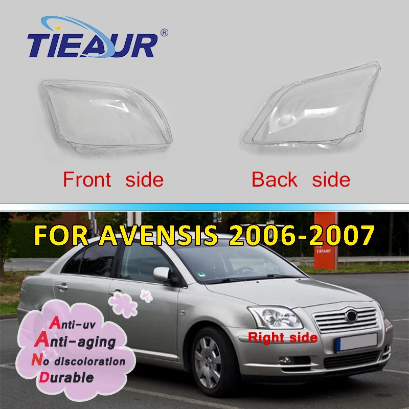 Headlight Transparent Lens Cover For Toyota for Avensis 2006-2007 Plastic for 4Doors Headlamp Clear Shell Car Accessories