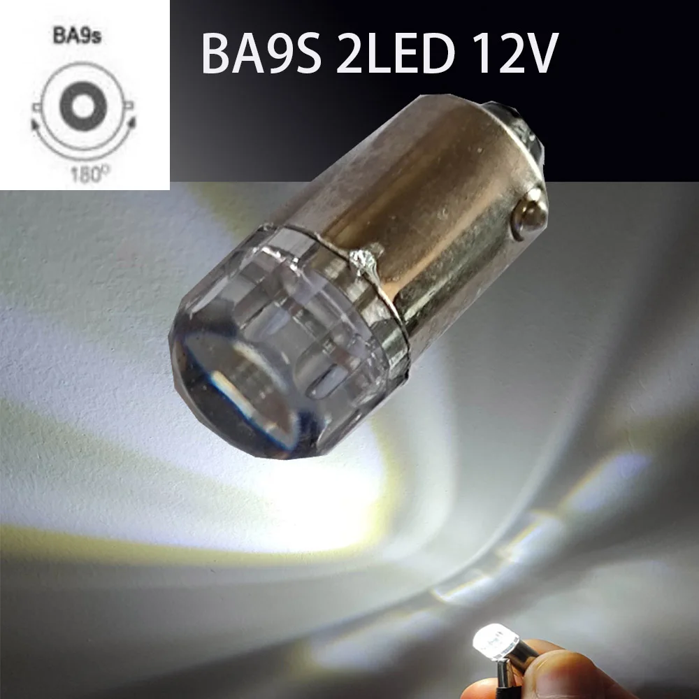 Bombilla LED para interior de coche, luz de matrícula, BA9S T4W, T2W, T3W, H5W, DC12V, 12913, 12910, 12929, BA9 57, 756, 1816, 1891, 2 piezas