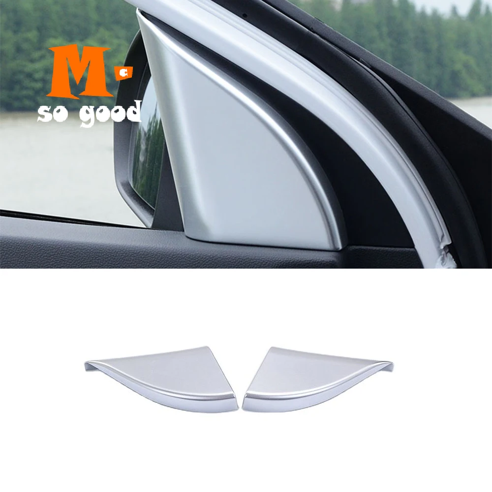 For Hyundai Elantra AD 2016 2017 ABS Matte Car A Pillar Triangle Cover Interior Decoration Sequins Brand Auto Accessories 2pcs