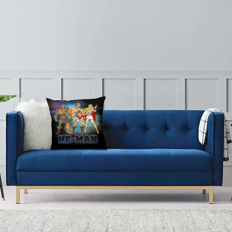 Masters Of The Universe He-Man Trinity Pillow Case 45x45cm Bedroom Decoration Nordic Anime Film Cushion Salon Square Pillowcase