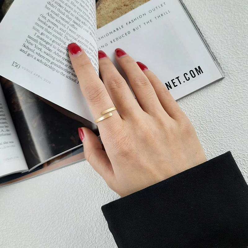 Vnox Personalized Engraved Names Rings for Women Size Adjustable Custom Stainless Steel Anniversary Gifts for Her Jewelry