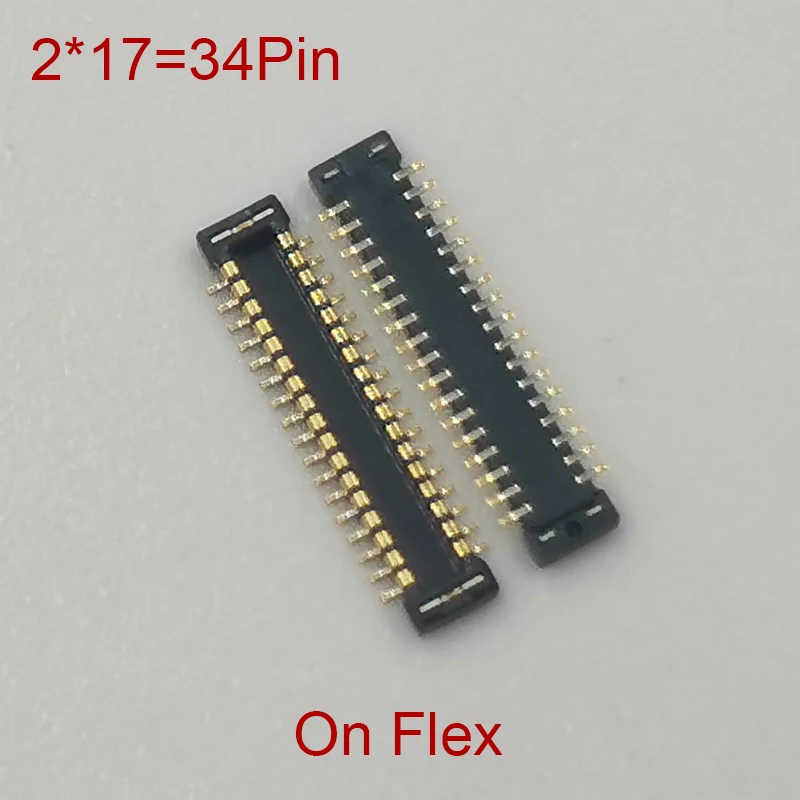 2Pcs 34pin LCD Display FPC Connector On Board For Huawei P40 Lite 5G/P30 Lite Honor 30S 20 20I/20 Pro/V20 Screen Flex Plug Port